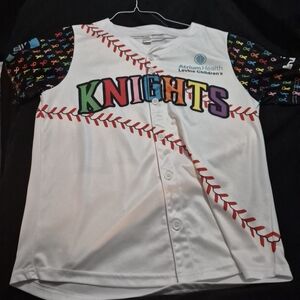 Kids Baseball Shirt - White and Multicolor Size XL